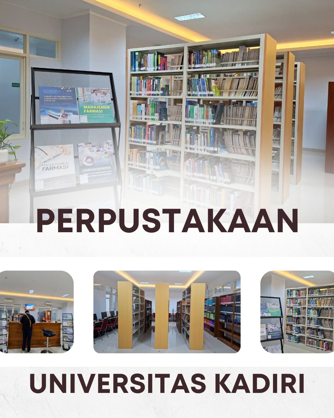 Perpustakaan dengan mahasiswa internasional
